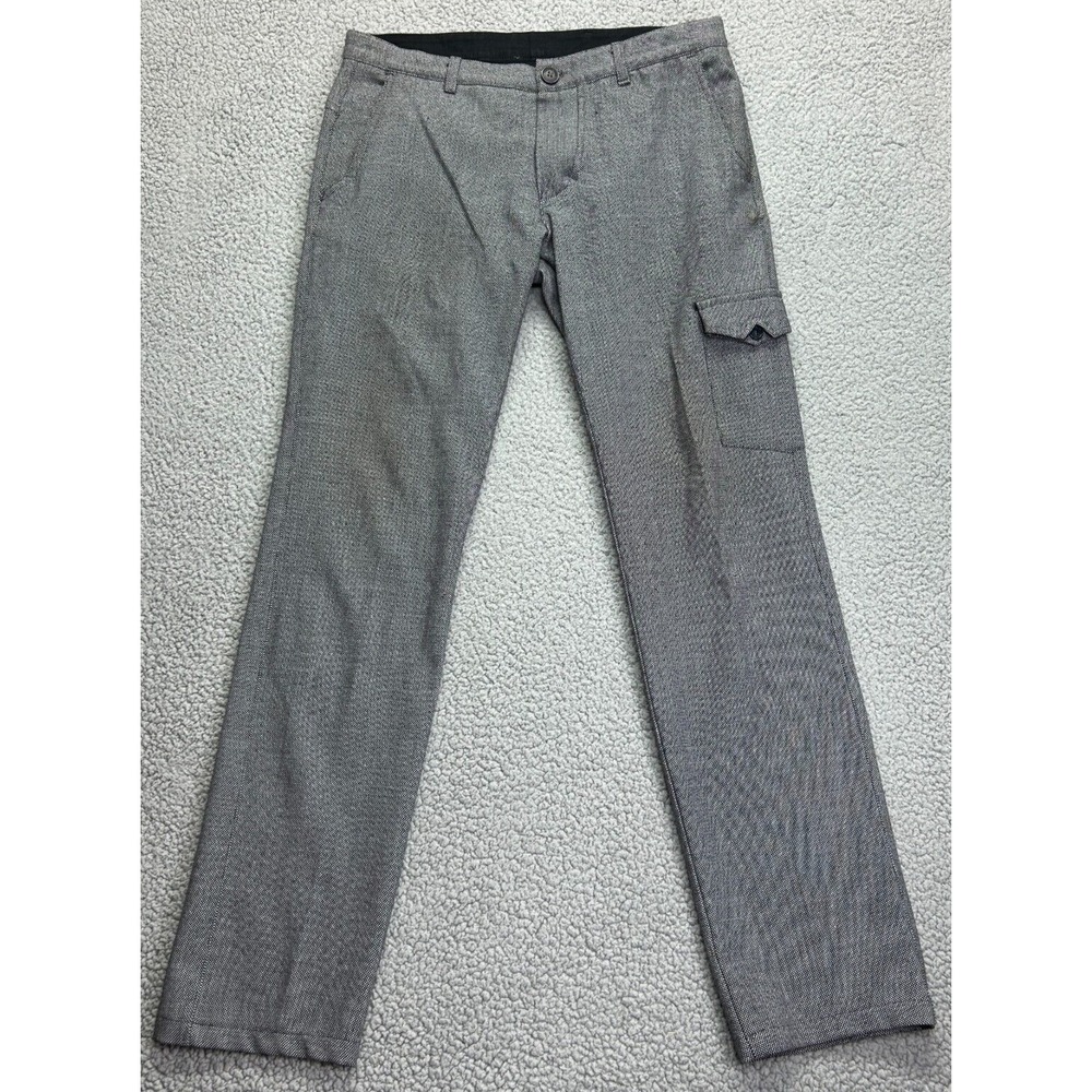 Primo Emporio Pants Mens 46 Black White Polka Dot Casual Skinny Fit‎ Flat Front
